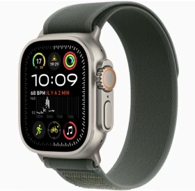 Apple Watch Ultra (2022) GPS + Cellular 49mm Titânio Natural - Loop Trail Verde